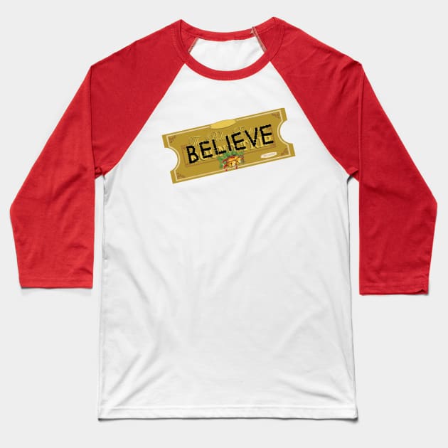 Believe Polar Express Family Christmas PJs Baseball T-Shirt by Bingeprints